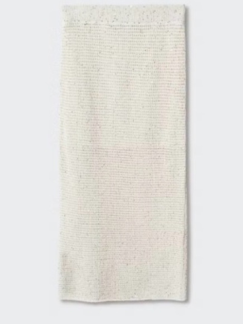 Mango Openwork Knitted Skirt | Large | Cream/Ecru